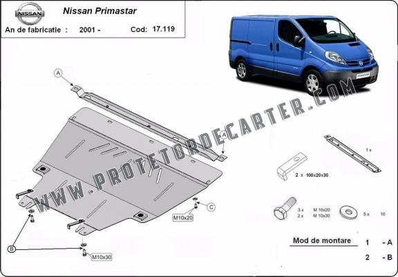 Protetor de Carter de aço Nissan Primastar