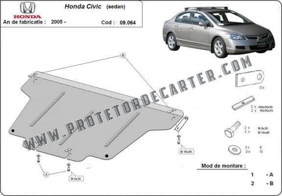 Protetor de Carter de aço Honda Civic (berlin)