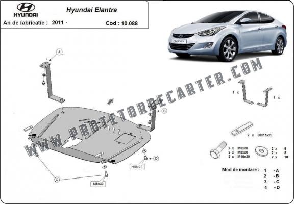 Protetor de Carter de aço Hyundai Elantra 2