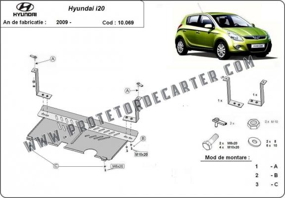 Protetor de Carter de aço Hyundai i 20