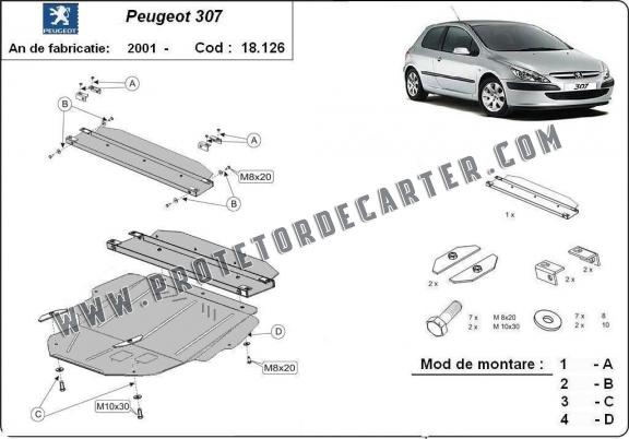 Protetor de Carter de aço Peugeot 307