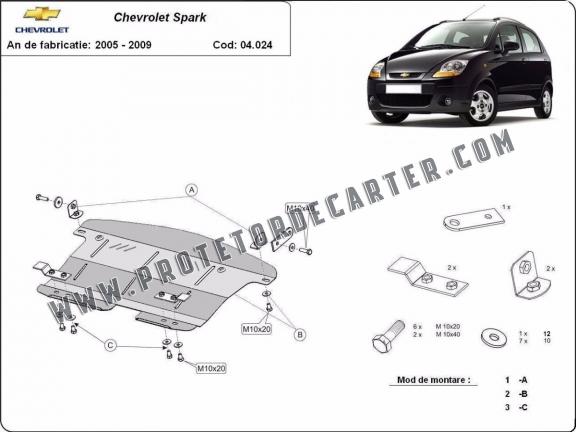 Protetor de Carter de aço Chevrolet Spark