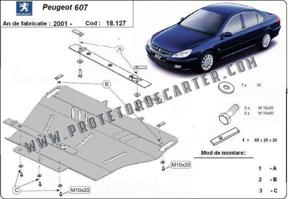 Protetor de Carter de aço Peugeot 607