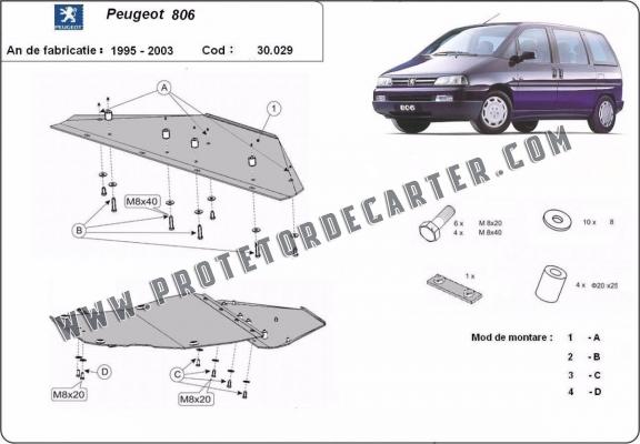 Protetor de Carter de aço Peugeot 806