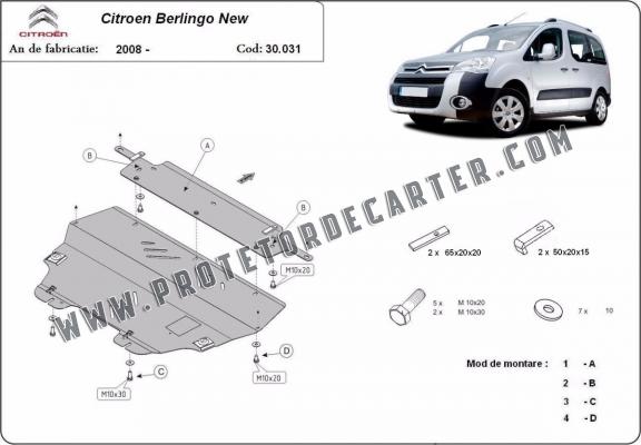 Protetor de Carter de aço Citroen Berlingo