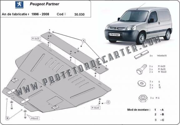 Protetor de Carter de aço Peugeot Partner