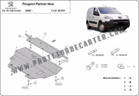Protetor de Carter de aço Peugeot Partner