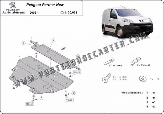 Protetor de Carter de aço Peugeot Partner