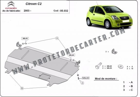 Protetor de Carter de aço Citroen C2