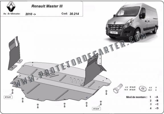 Protetor de Carter de aço Renault Master 3