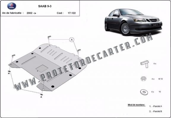 Protetor de Carter de aço Saab 9-3