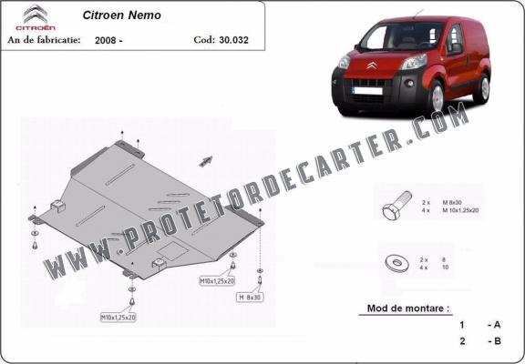 Protetor de Carter de aço Citroen Nemo