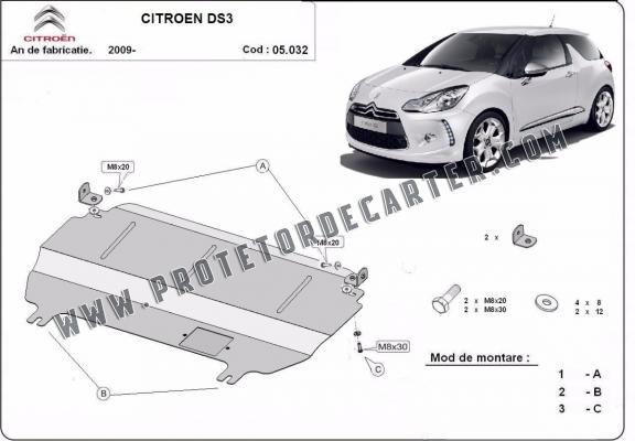 Protetor de Carter de aço Citroen DS3