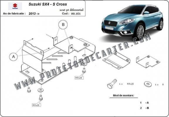  Protetor diferencial de aço  Suzuki S-Cross - 4WD