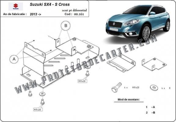  Protetor diferencial de aço  Suzuki S-Cross - 4WD