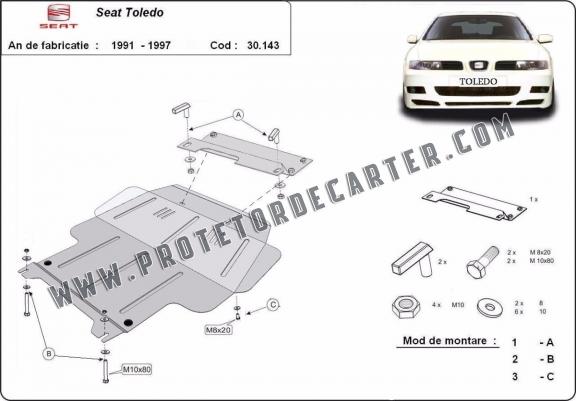 Protetor de Carter de aço Seat Toledo 1