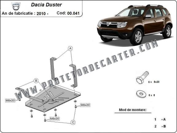  Protetor diferencial de aço  Dacia Duster