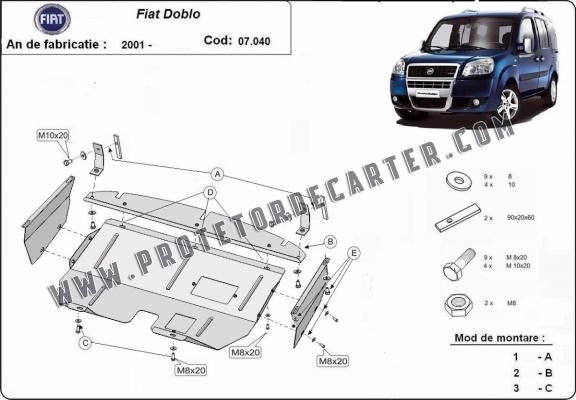 Protetor de Carter de aço Fiat Doblo