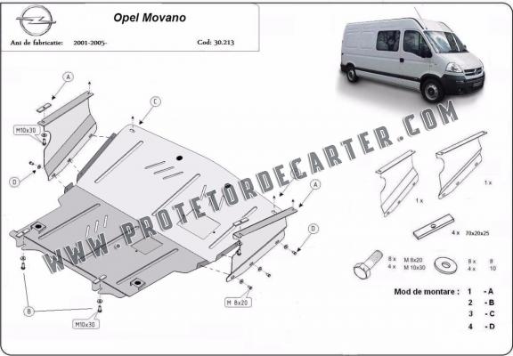 Protetor de Carter de aço Opel Movano A 