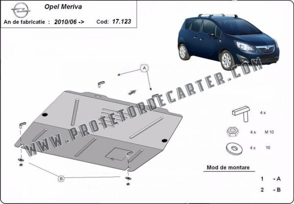 Protetor de Carter de aço Opel Meriva B 
