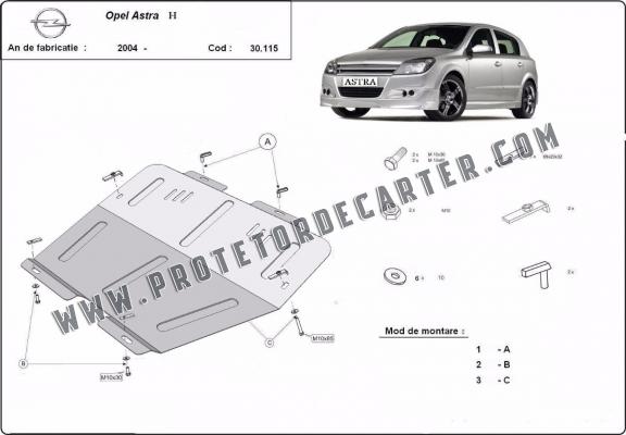 Protetor de Carter de aço Opel Astra H