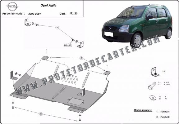 Protetor de Carter de aço Opel Agila (H00)