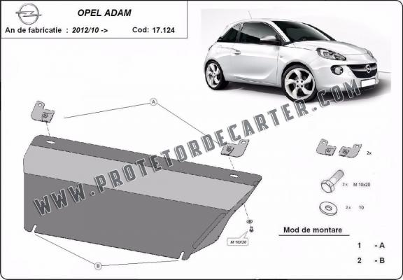 Protetor de Carter de aço Opel Adam