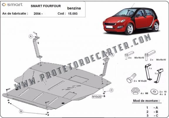 Protetor de Carter de aço Smart FourFour petrol