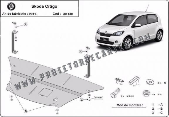 Protetor de Carter de aço Skoda Citigo