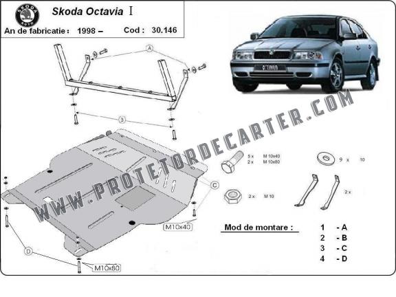 Protetor de Carter de aço Skoda Octavia Tour