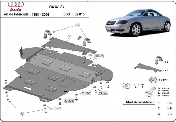 Protetor de Carter de aço Audi TT
