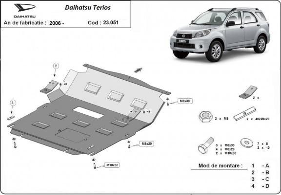 Protetor de Carter de aço Daihatsu Terios