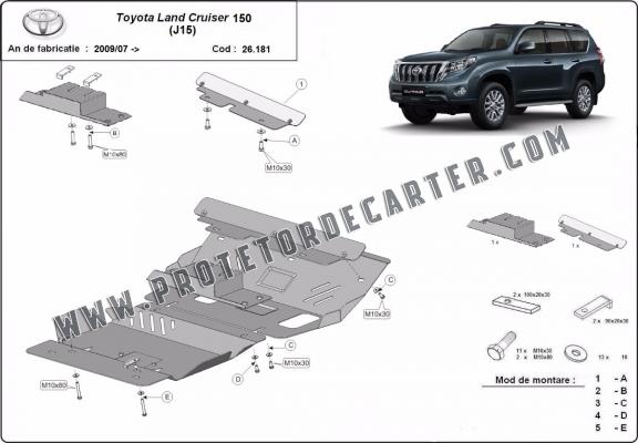 Protetor de Carter de aço Toyota Land Cruiser 150