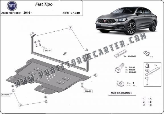 Protetor de Carter de aço Fiat Tipo