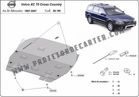 Protetor de Carter de aço Volvo XC70 Cross Country