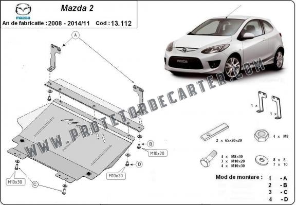 Protetor de Carter de aço Mazda 2