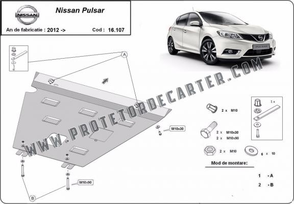 Protetor de Carter de aço Nissan Pulsar