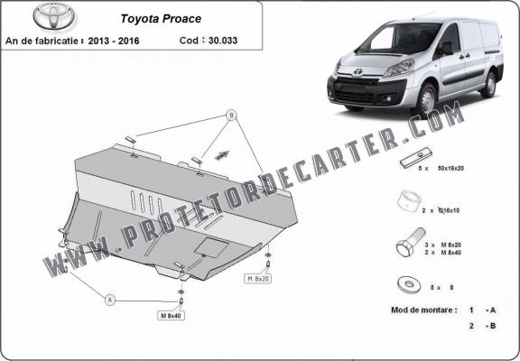 Protetor de Carter de aço Toyota Proace