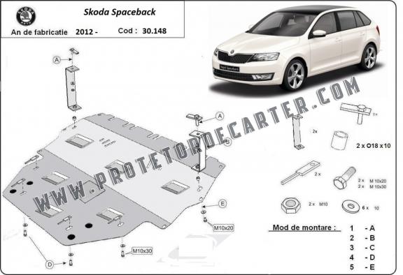 Protetor de Carter de aço Skoda Spaceback