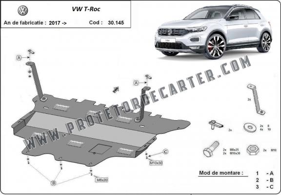 Protetor de Carter de aço Volkswagen T-Roc - manual gearbox