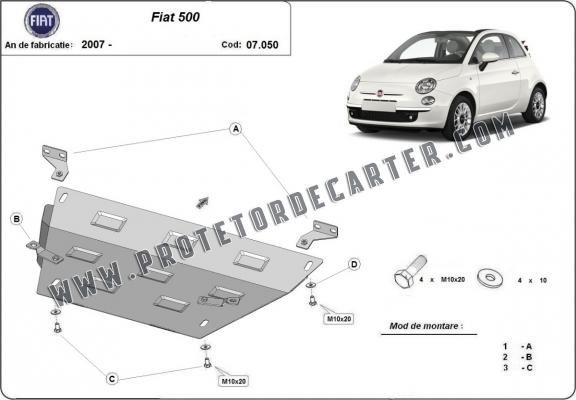 Protetor de Carter de aço Fiat 500