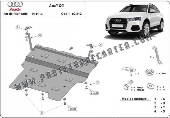 Protetor de Carter de aço Audi Q3