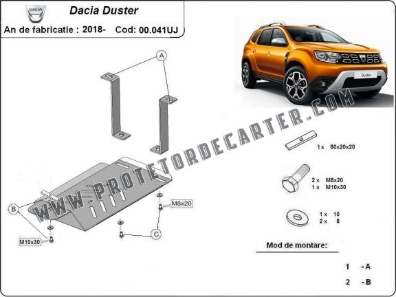  Protetor diferencial de aço  Dacia Duster 4x4