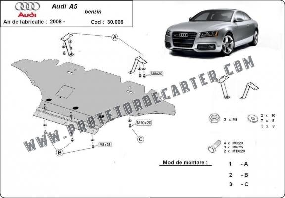 Protetor de Carter de aço Audi A5, petrol