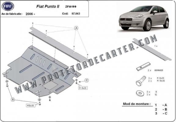 Protetor de Carter de aço Fiat Punto 