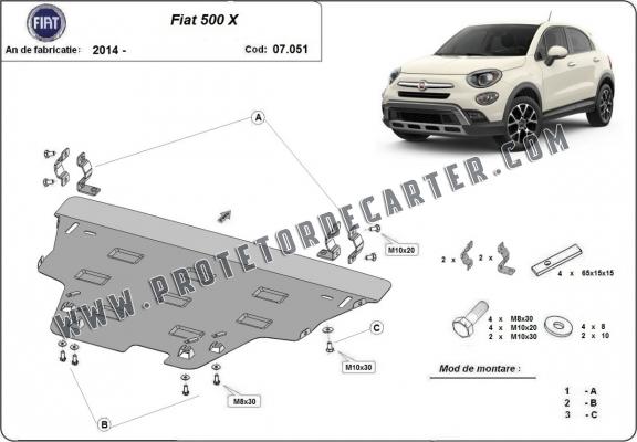 Protetor de Carter de aço Fiat 500x