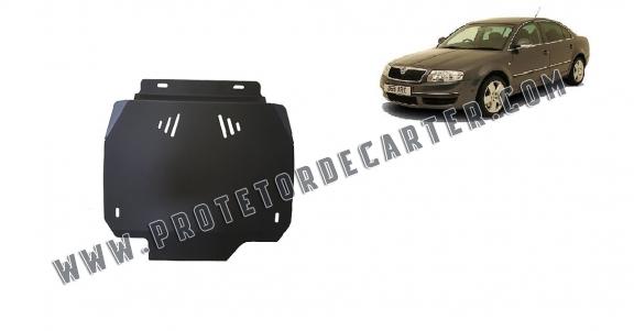  Protetor de caixa de velocidades automática de aço Skoda Superb