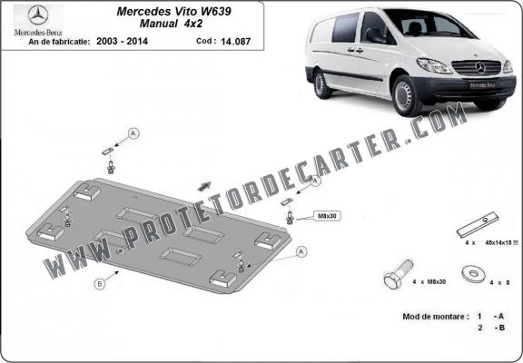 Protetor de Carter de aço Mercedes Vito W639 - 2.2 D 4x2