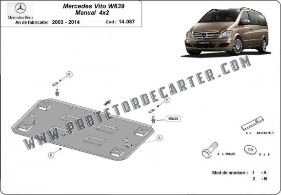 Protetor de Carter de aço Mercedes Viano W639 - 2.2 D 4x2