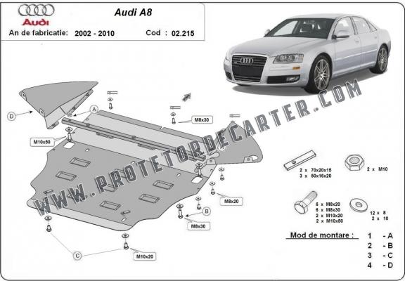 Protetor de Carter de aço Audi A8